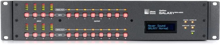 Meyer Sound GALAXY 816-AES3 Networked DSP Processor - 8-in/16-out FPGA-based