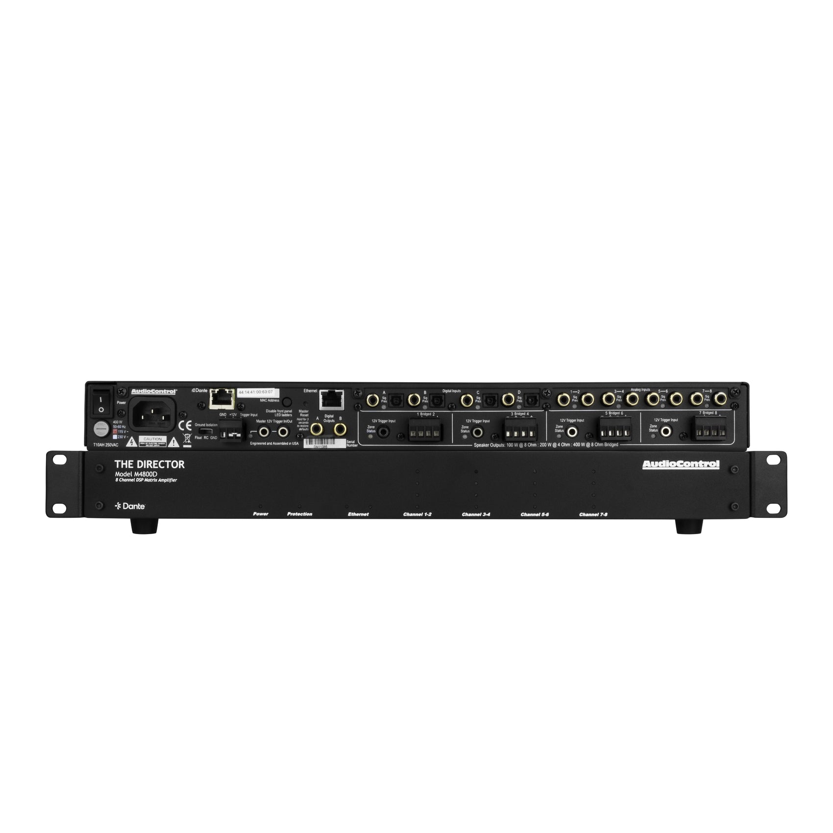 AudioControl Director M4800D with Dante Audio Amplifier