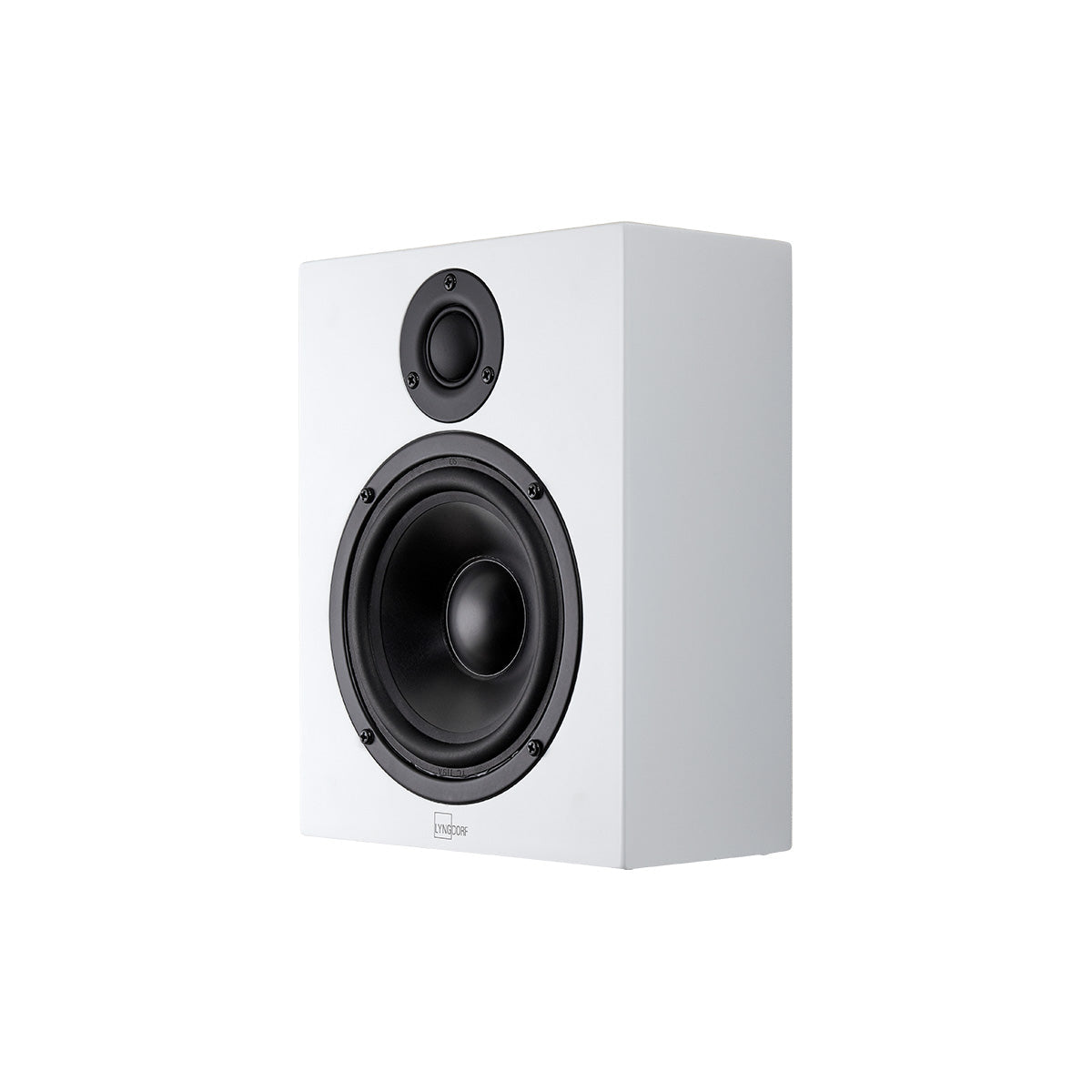 Lyngdorf MH-2 Satellite Speaker in Matte White with Grey Grille
