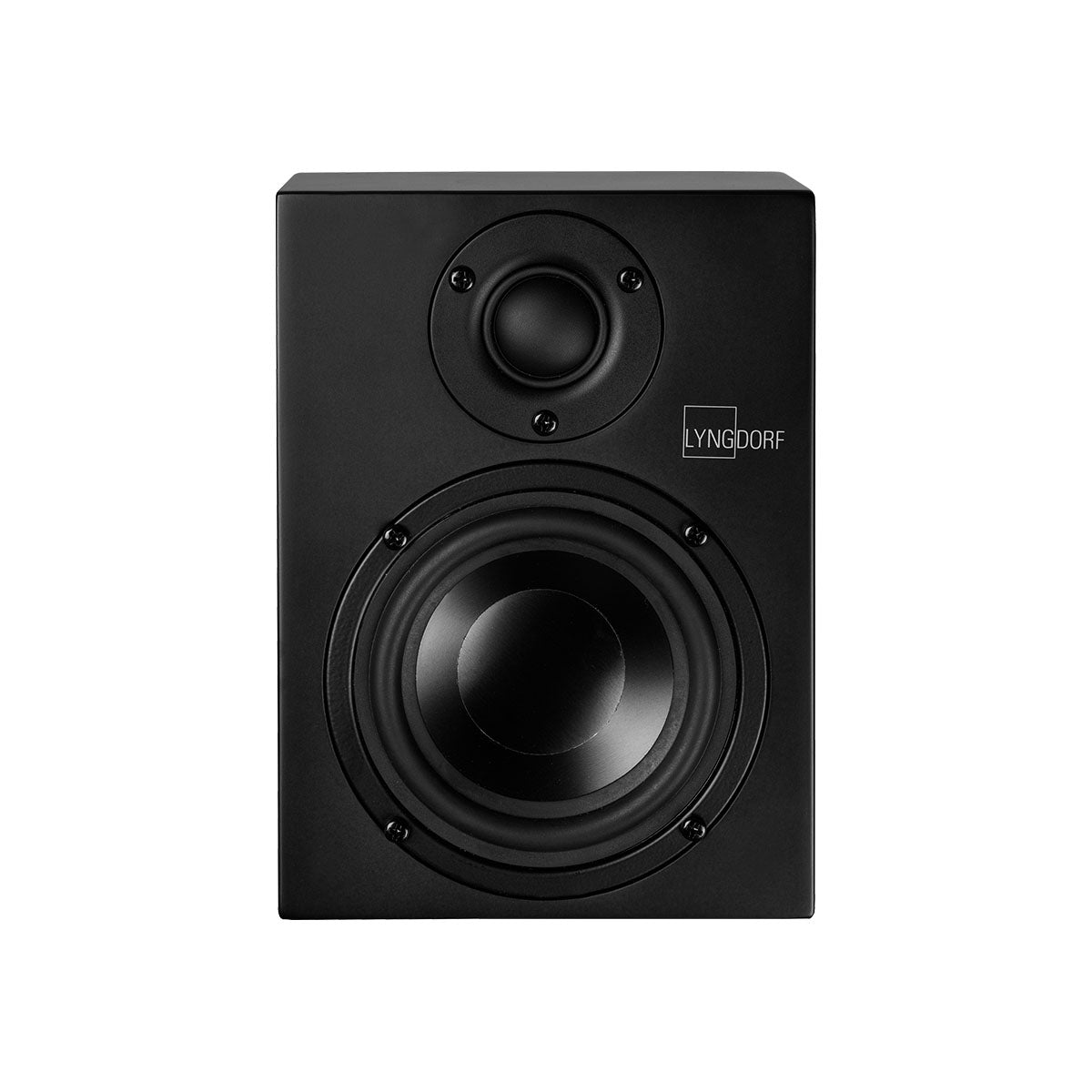Lyngdorf MH-3 Satellite Speaker in Matte White with Grey Grille