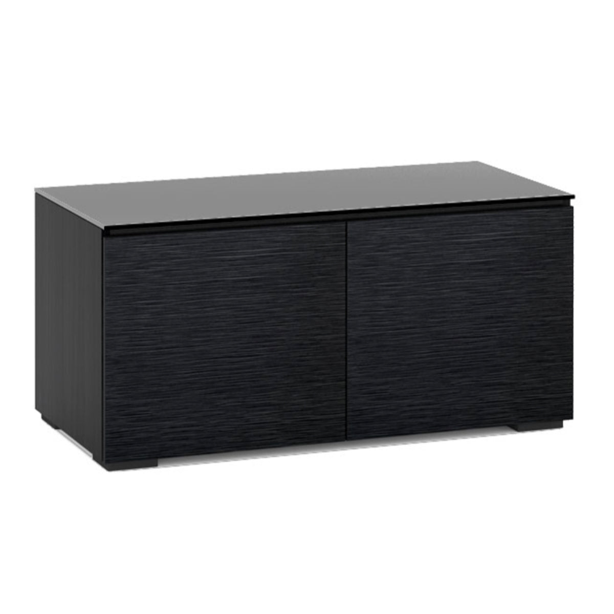 Salamander Designs Chicago 212 Twin-Width AV Cabinet in Textured Black Oak