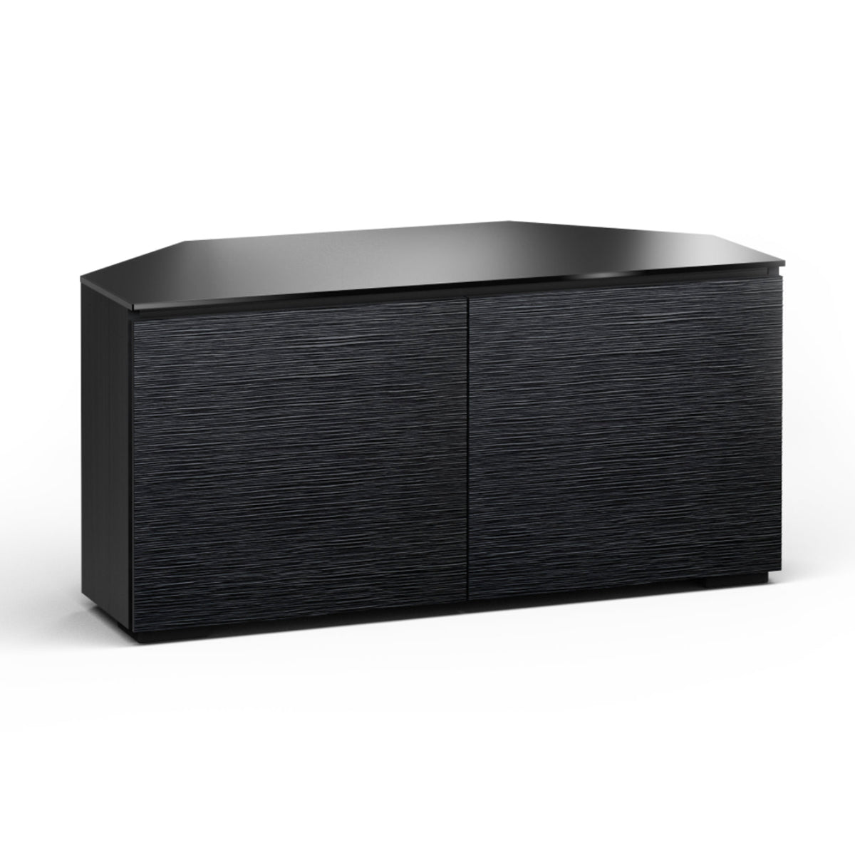Salamander Designs Chicago 221 Twin-Width AV Cabinet Corner in Black Oak