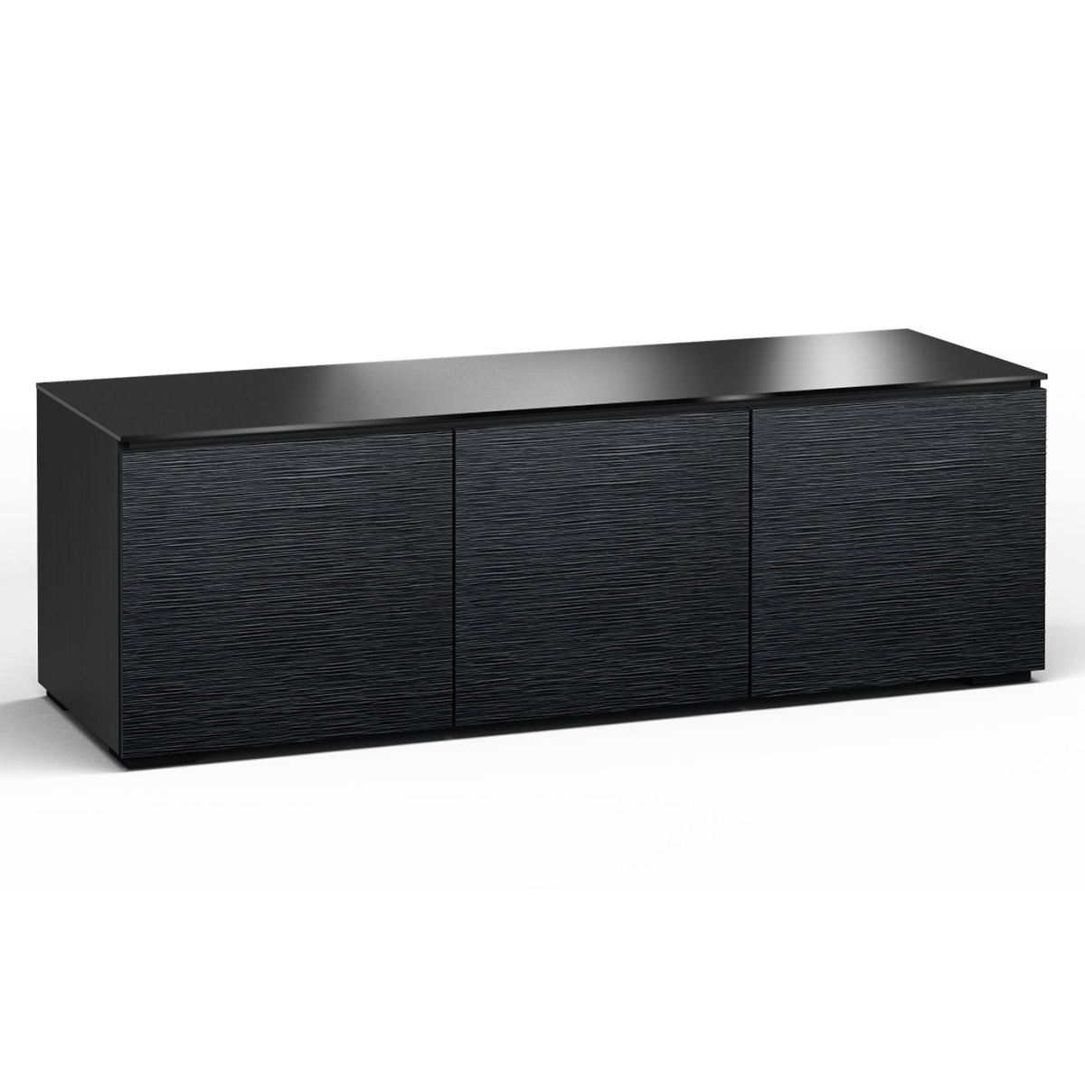 Salamander Designs Chicago 237 Woodgrain-Width AV Cabinet in Textured Black Oak