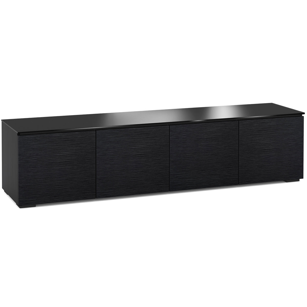 Salamander Designs Chicago 247 Quad-Width AV Cabinet in Textured Black Oak