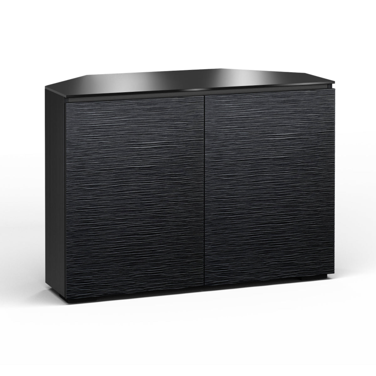 Salamander Designs Chicago 323 Twin-Width AV Cabinet Corner in Black Oak