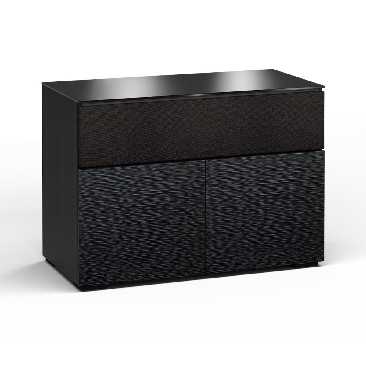Salamander Designs Chicago 329 Twin-Width AV Cabinet with Center Speaker Opening in Black Oak