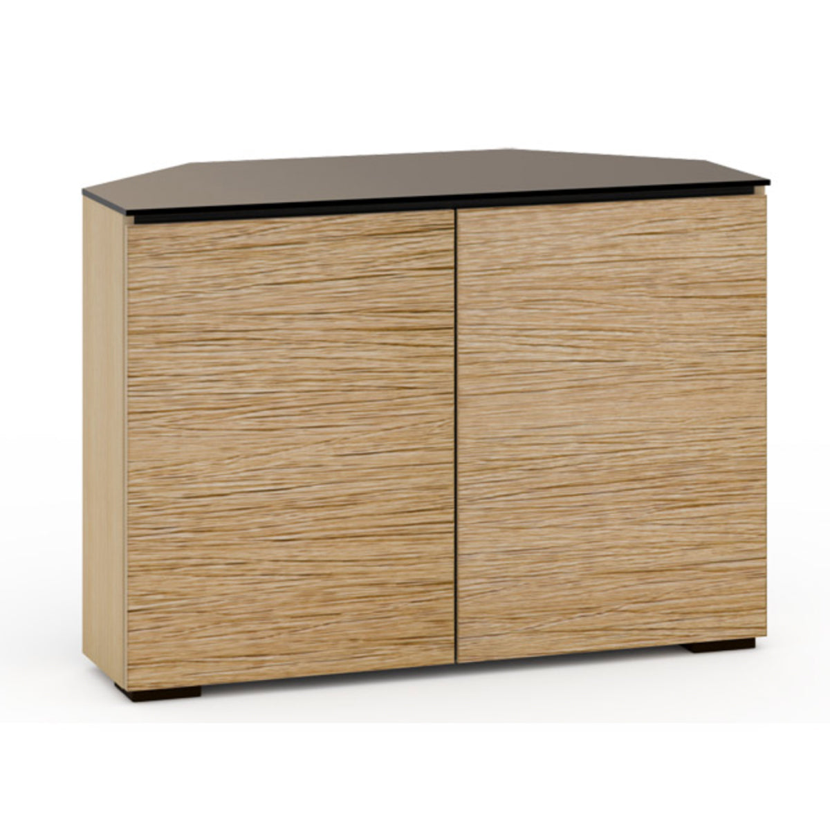 Salamander Designs Denver 323 Twin-Width AV Cabinet Corner in Medium Walnut