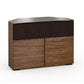 Salamander Designs Denver 329 Twin-Width AV Cabinet with Center Speaker Opening in Medium Walnut