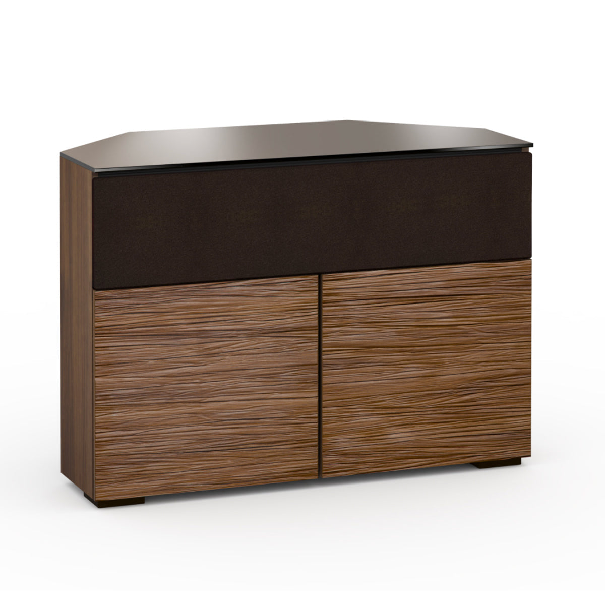 Salamander Designs Denver 329 Twin-Width AV Cabinet with Center Speaker Opening in Medium Walnut