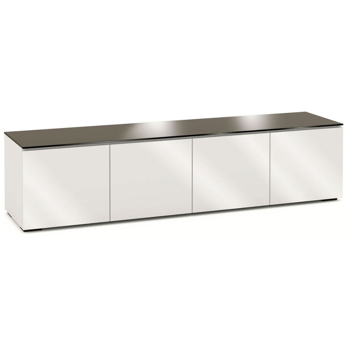 Salamander Designs Chameleon Miami 247 Quad-Width AV Cabinet in Gloss Warm White