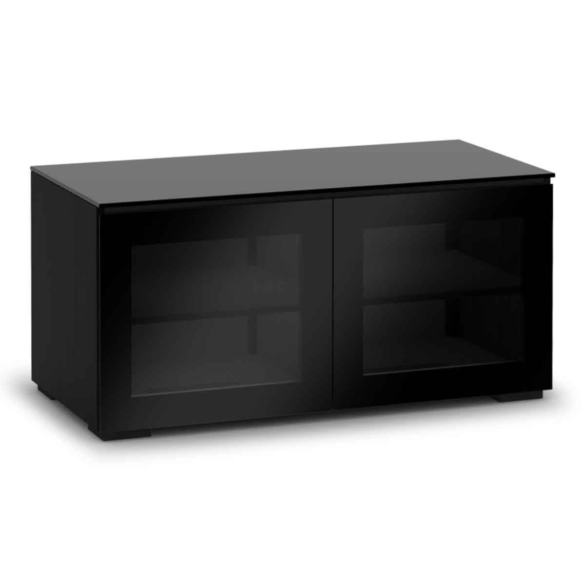 Salamander Designs Oslo 221 Twin-Width AV Cabinet in Wenge and Smoked Glass