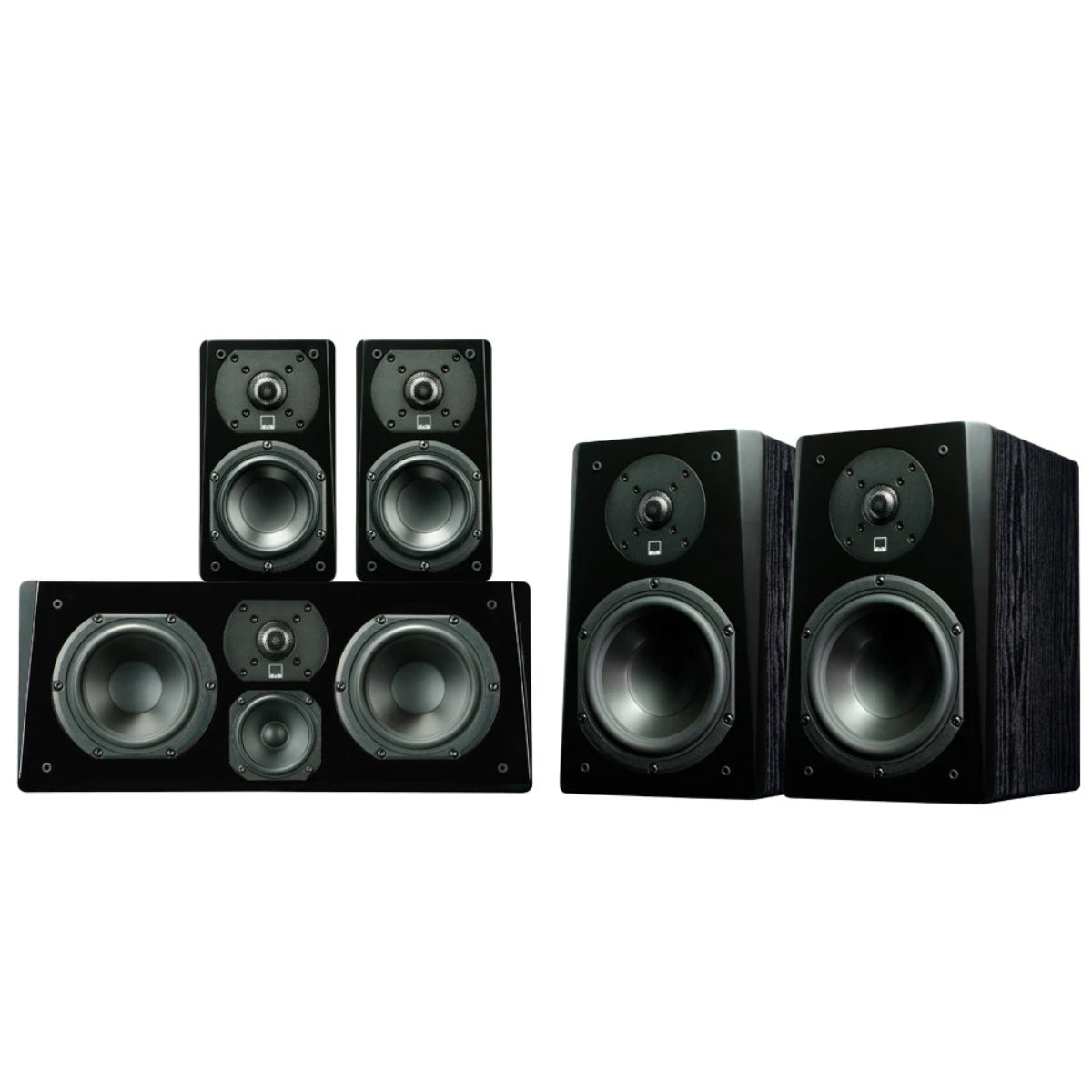 SVS Prime Bookshelf Surround System in Black Ash