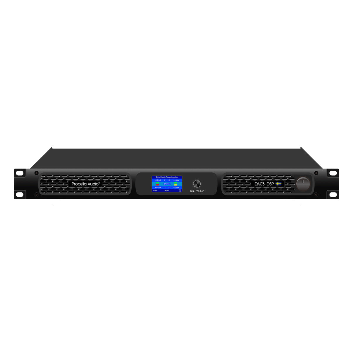Procella Audio DA03-DSP Power Amplifier in Black Finish