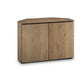 Salamander Designs Lancaster 323 Twin-Width AV Cabinet Corner in Barnboard Oak