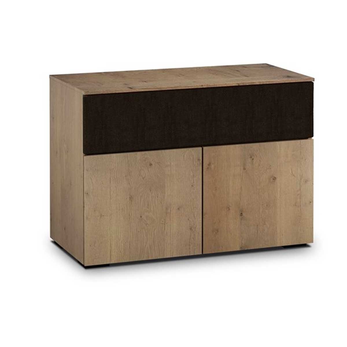 Salamander Designs Lancaster 329 Twin-Width AV Cabinet with Center Speaker Opening in Barnboard Oak