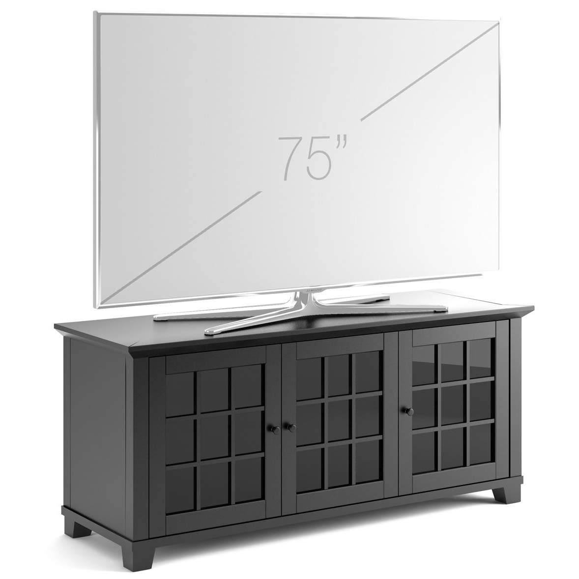 Salamander Designs SDAV1-6626 AV Cabinet - Matte Black