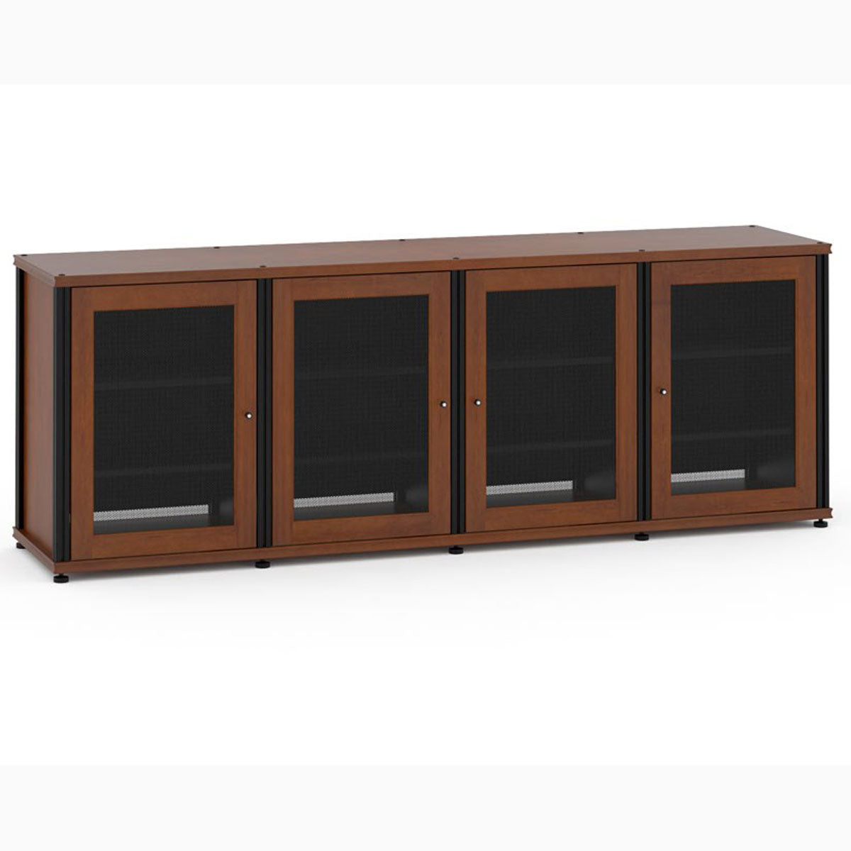 Salamander Designs Synergy Model 347 AV Cabinet in Cherry with Black Posts