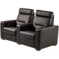 Salamander Designs TC3 Straight 2 Seat Combination Theater Chair - Black