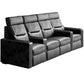 Salamander Designs TC3 Straight 4 Seat Combination Theater Chair in Black
