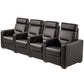 Salamander Designs TC3 Straight 4 Seat Combination Theater Chair - Black